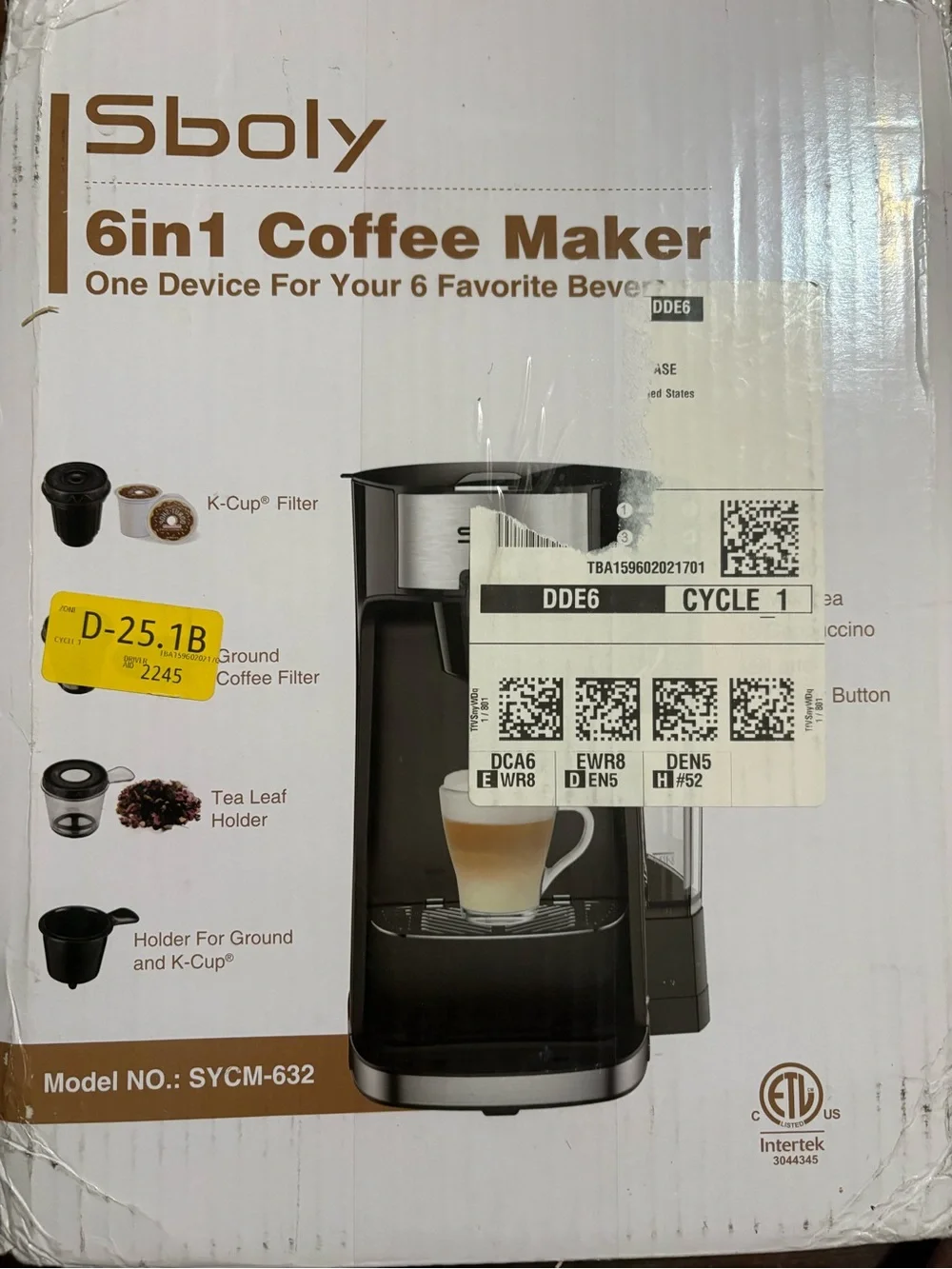 6-in-1 Coffee Maker - Black & Silver